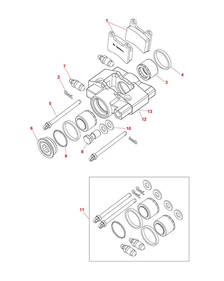 FRM.R1 FRONT BRAKE CALIPER