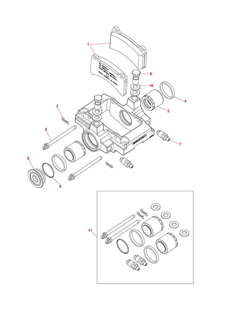 REAR BRAKE CALIPER R1 R2 FRM