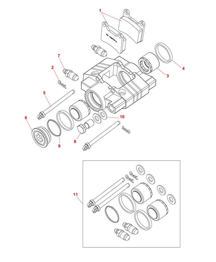 REAR BRAKE CALIPER R3
