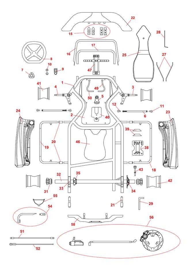 SPEEDY MINIKART WHEEL BASE 950 AXLE 30
