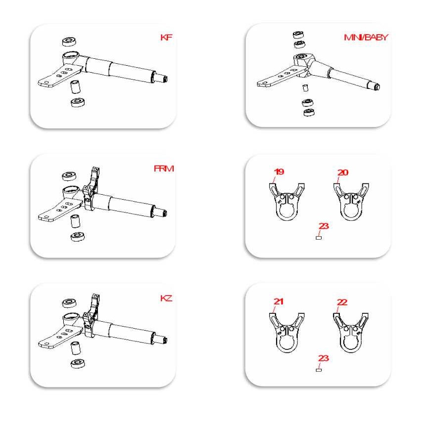 SPINDLES MOD. SH FOR KF, FRM, KZ, MINI BABY